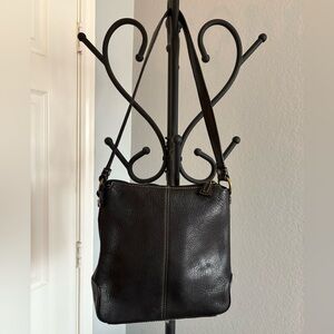 Fossil Black Shoulder Bag Genuine Leather